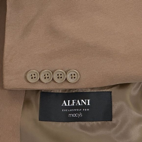 Alfani 100% Silk Corduroy Blazer in Light Brown Men's Size 46R - Picture 1 of 11
